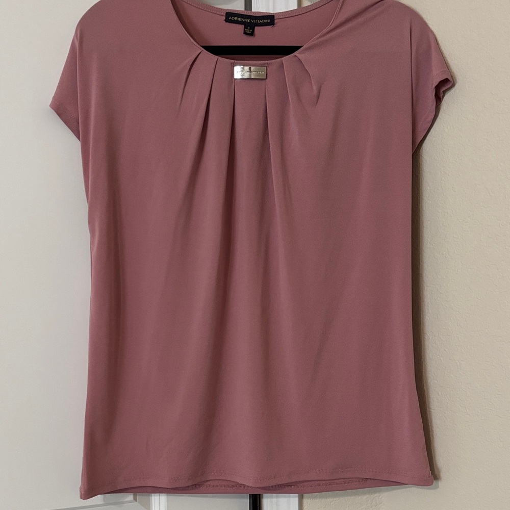 Adrienne Mauve Short Sleeve Top